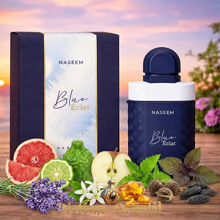 Blue Éclat Naseem 100ml perfume árabe sin alcohol con caja original fragancia fresca
