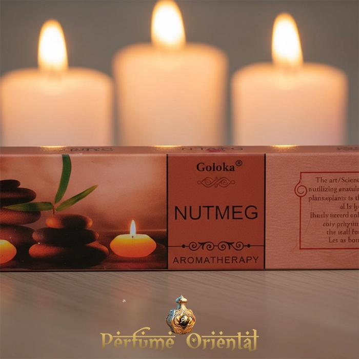 Incienso artesanal Goloka Nutmeg – Elaborado con esencias naturales para equilibrio y claridad mental.
