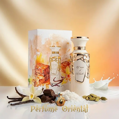 Crème of Clouds Fragrance World EDP con caja original notas gourmand vainilla chocolate coco