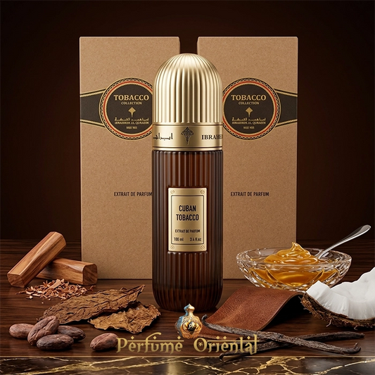 cuban tobacco ibrahim al qurashi perfume arabe unisex 100ml extrait con caja original cacao vainilla miel coco perfume lujo
