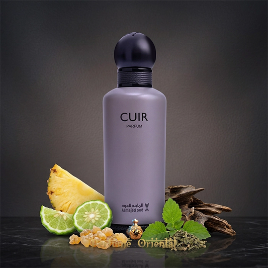 cuir al majed oud perfume arabe unisex 150ml edp fragancia afrutada con pina bergamota incienso oud perfume lujo