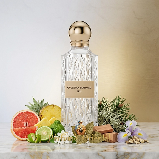 cullinan diamond iris ibrahim al qurashi perfume arabe hombre 150ml fragancia fresca afrutada con iris y maderas elegante lujo