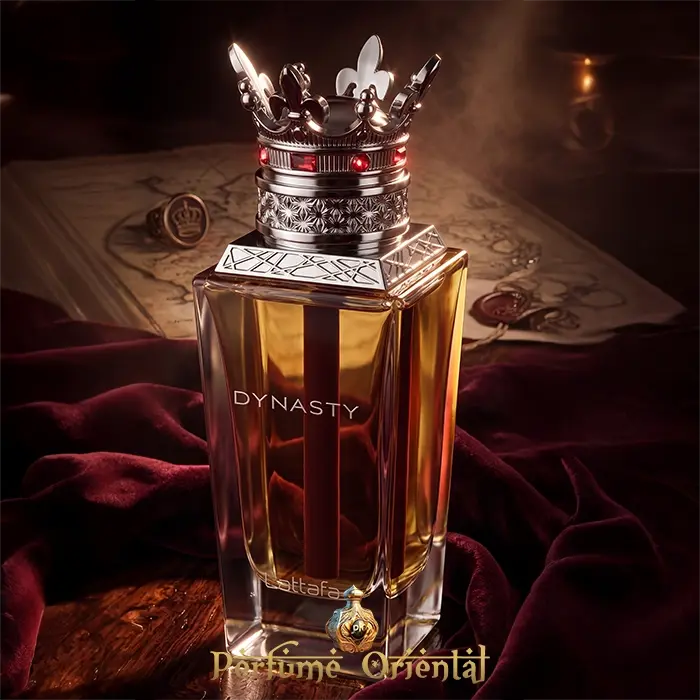 Dynasty Lattafa Perfume Arabe Unisex 100ml Amaderado Especiado Con Te Rooibos Y Gamuzas Elegantes De Lujo