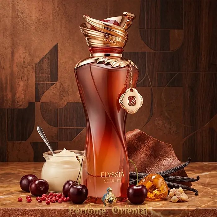 Elyssia Scarlet Riiffs Perfume Gourmand Ambarado Con Vainilla Y Cuero Aroma Intenso Para Noche Eventos Y Clima Frio