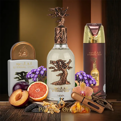 Eternal Oud Lattafa Set Perfume Arabe Unisex Dulce Con Vainilla Ambar Y Oud Fragancia Oriental Gourmand Elegante Y Duradera