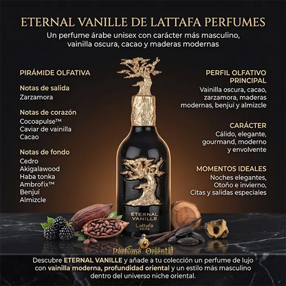 Eternal Vanille Notas Zarzamora Cacao Vainilla Haba Tonka Benjui Perfume Gourmand Arabe Elegante