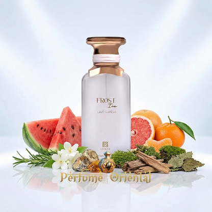 Frost Ice perfume Ahmed Al Maghribi marine citrus woody fragrance luxury oriental perfume