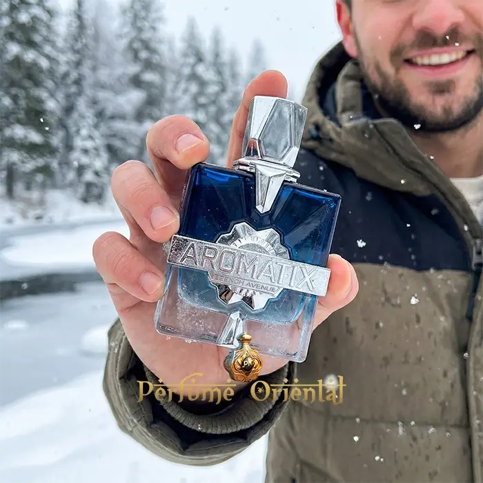 Frostbite Aromatix x French Avenue Extrait de Parfum perfume masculino en paisaje nevado fragancia fresca invernal