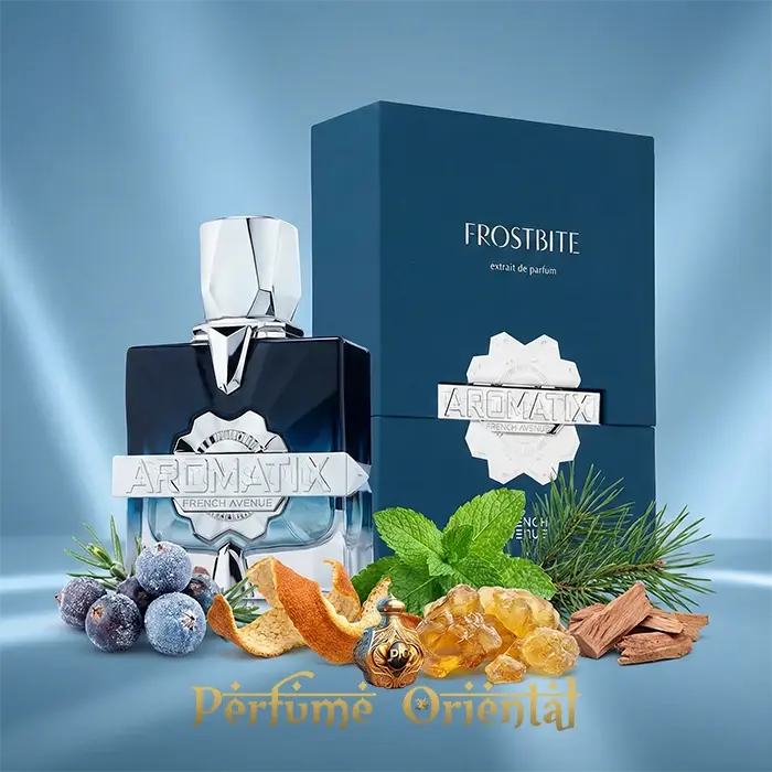 Frostbite Aromatix x French Avenue Extrait de Parfum con caja notas aromáticas menta madera cítricos perfume masculino