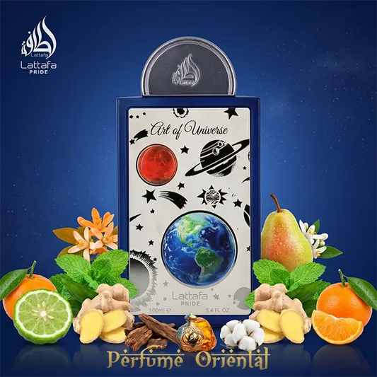 Art Of Universe Lattafa Set Perfume Arabe Masculino Con Notas Citrico Especiado Amaderado Y Almizclado Regalo De Lujo
