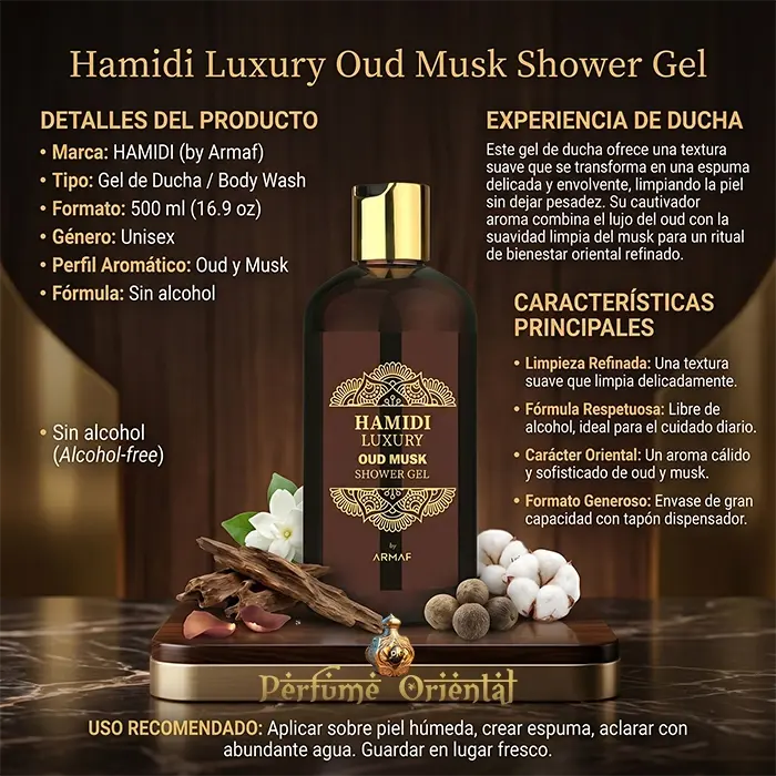 Hamidi Luxury Oud Musk Shower Gel de HAMIDI