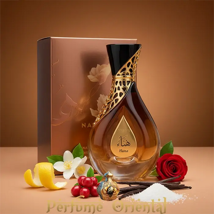 Hana Naseem 55ml perfume árabe unisex con caja original fragancia oriental elegante