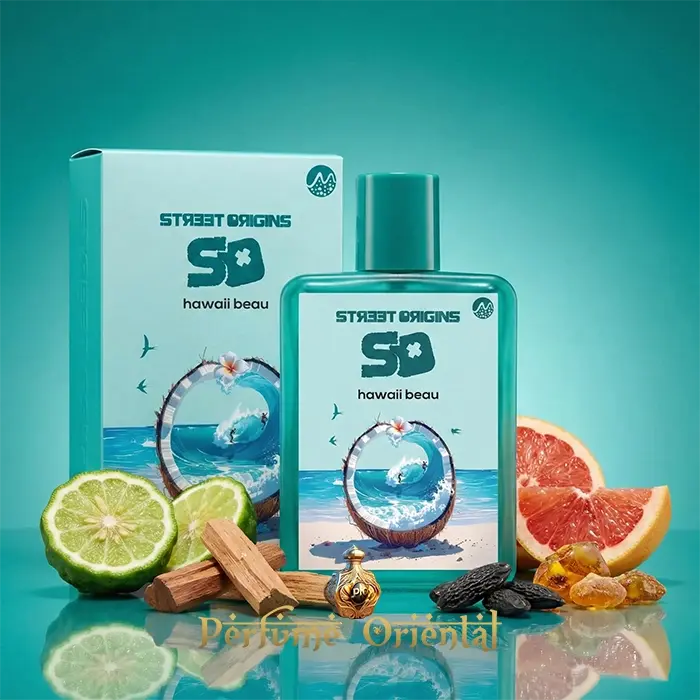 Street Origins Hawaii Beau EDP 75ml Fragrance World bottle with box citrus fruits woods and resins