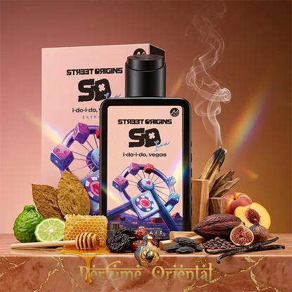 Perfume I Do I Do Vegas Street Origins 75ml Extrait Fragrance World con caja original y acordes dulces amaderados