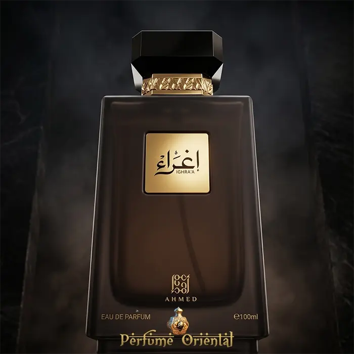Ighraa Ahmed Al Maghribi Perfume Arabe Masculino 100ml Tabaco Cafe Vainilla Ambar Fragancia Oscura Intensa