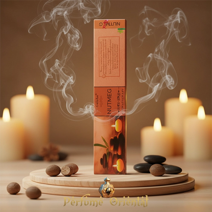 GOLOKA Aromaterapia Nutmeg – Incienso natural de nuez moscada para purificar y revitalizar la energía del hogar.