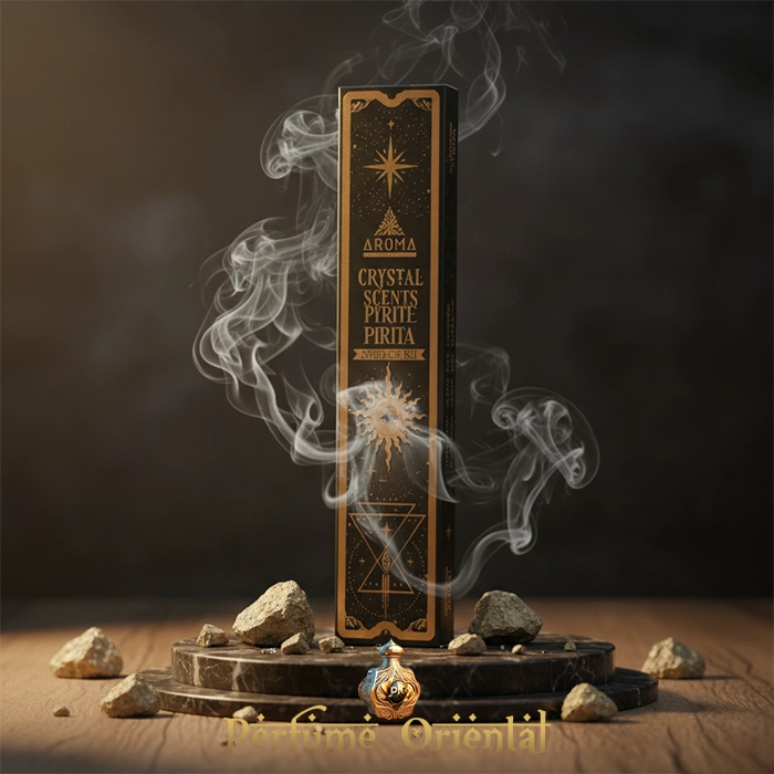 Incienso artesanal AROMA Pirita – Aroma cálido y espiritual que promueve éxito y claridad mental.