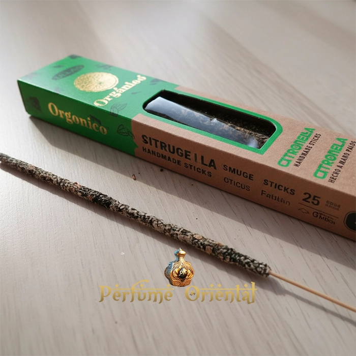 Varillas de incienso orgánico ULLAS Citronella – Hechas a mano con resinas y aceites esenciales naturales.