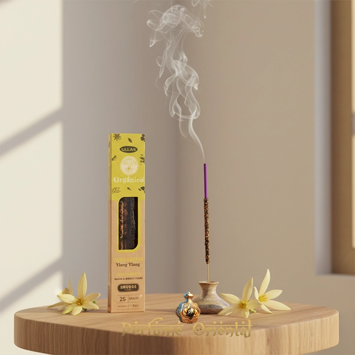 Varillas de incienso orgánico ULLAS Ylang Ylang – Hechas a mano con resinas naturales y aceites esenciales puros.