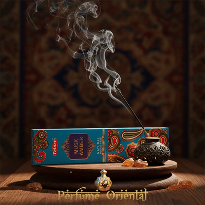 TRIDEV Velvet Musk Ambar Incienso Masala XL – Aroma cálido y envolvente de almizcle y ámbar para meditación.