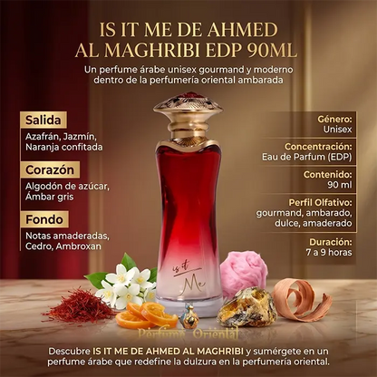 is it me ahmed al maghribi perfume arabe notas azafran jazmin naranja confitada algodon de azucar ambar gris cedro ambroxan