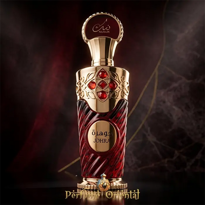 Johra Nusuk Perfume Arabe Femenino Extrait 100ml Floral Frutal Con Lichi Rosa Incienso Y Vainilla Elegante