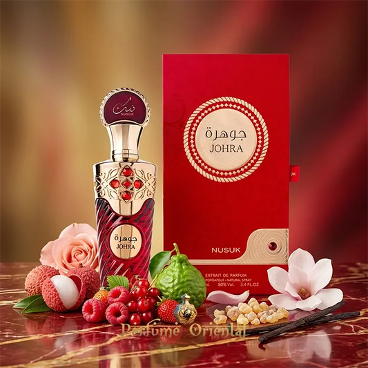 Johra Nusuk Con Caja Perfume Femenino De Lujo Floral Frutal Con Rosa Incienso Y Fondo Avainillado Seductor