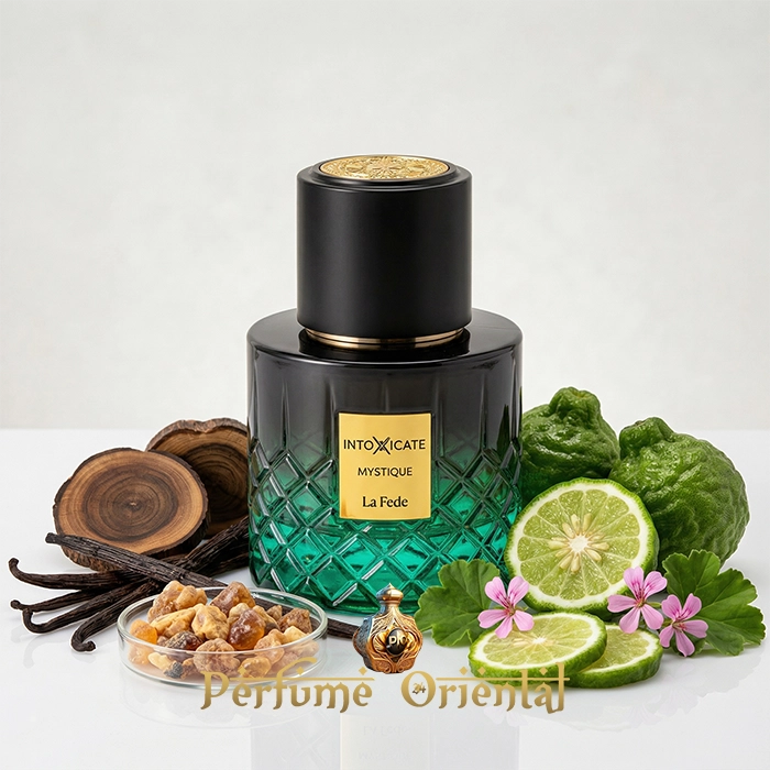perfume arabe Intoxicate Mystique La Fede guayaco benjuí vainilla balsamico 100 ml
