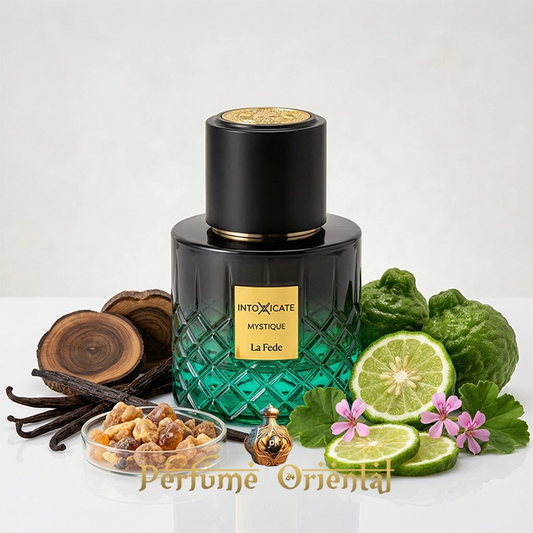 perfume arabe Intoxicate Mystique La Fede guayaco benjuí vainilla balsamico 100 ml