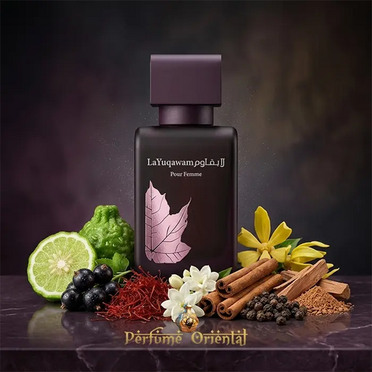 La Yuqawam Pour Femme Rasasi Perfume Arabe Mujer Dulce Especiado Floral Oriental Sandalo Canela Azafran Sofisticado