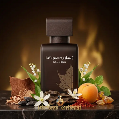 La Yuqawam Tobacco Blaze Rasasi Perfume Arabe Hombre Ahumado Cuero Oud Amaderado Intenso Sofisticado