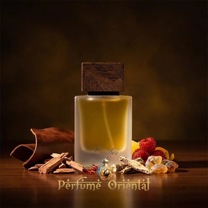Leather perfume arabe de lujo Ahmed Al Maghribi, perfume oriental con acorde cuero, gamuza, frambuesa, ambra y maderas nobles, niche oriental perfume Perfume Oriental