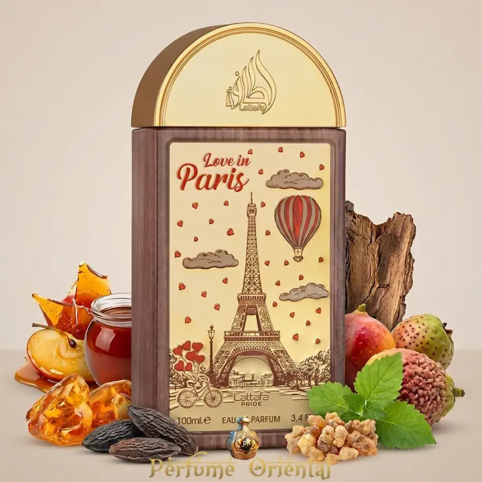 Love In Paris Perfume Oriental Gourmand Dulce Cremoso Con Manzana Caramelo Vainilla Y Ambar Unisex