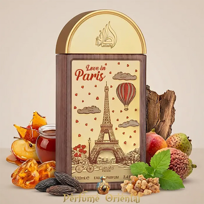 Love In Paris Perfume Oriental Gourmand Dulce Cremoso Con Manzana Caramelo Vainilla Y Ambar Unisex