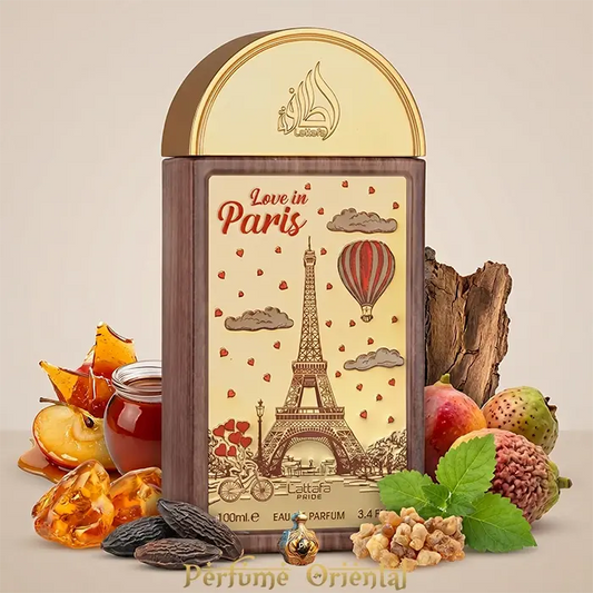 Love In Paris Perfume Oriental Gourmand Dulce Cremoso Con Manzana Caramelo Vainilla Y Ambar Unisex