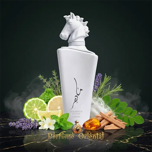 Maahir Honor Lattafa Perfume Oriental Fresco Verde Aromatico Unisex Fragancia Limpia Sofisticada Y Versatil