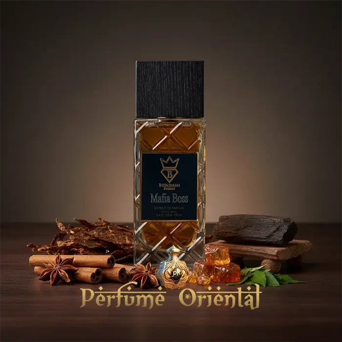 Perfume oriental Mafia Boss Extrait 100ml Bujairami fragancia cálida especiada y amaderada