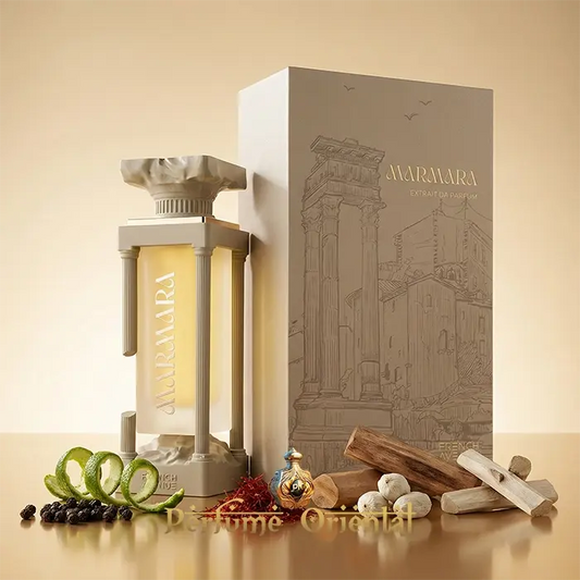 Marmara French Avenue Extrait de Parfum 100ml perfume bottle with box luxury oriental fragrance product shot