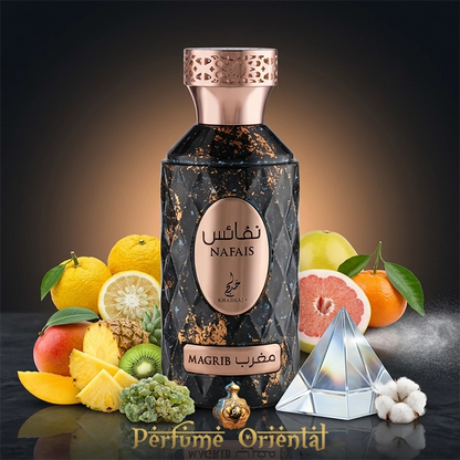 perfume arabe Nafais Magrib Khadlaj frutas tropicales citricos almizcle 100 ml
