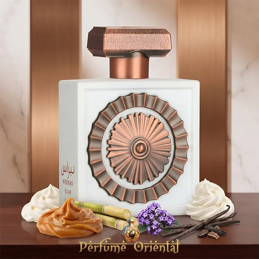 Nebras Elixir Perfume Unisex Gourmand Avainillado Con Caramelo Cremoso Y Fondo Suave De Almizcle Y Ambroxan