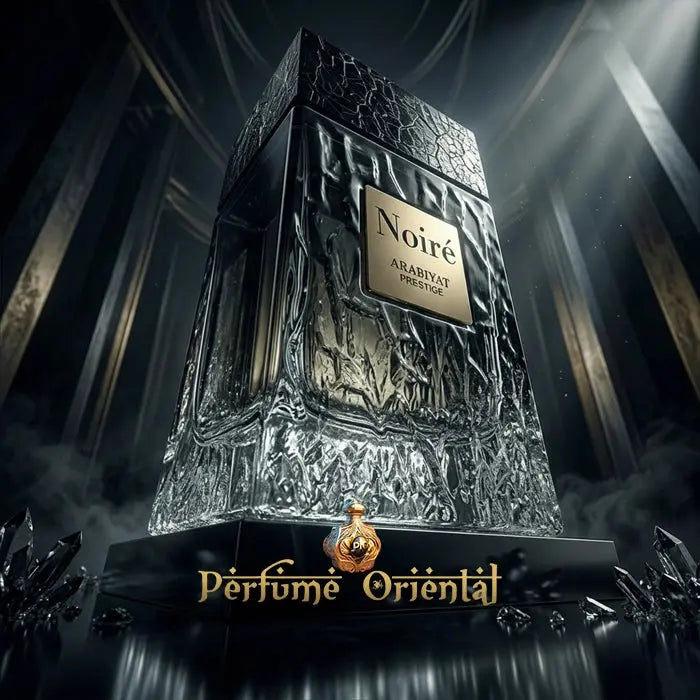 Perfume árabe Noiré de Arabiyat Prestige 100ml Eau de Parfum – fragancia oriental masculina intensa en frasco negro de lujo