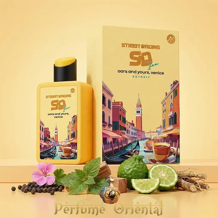 Perfume Oars and Yours Venice Street Origins 75ml Extrait Fragrance World con caja original y notas cítricas