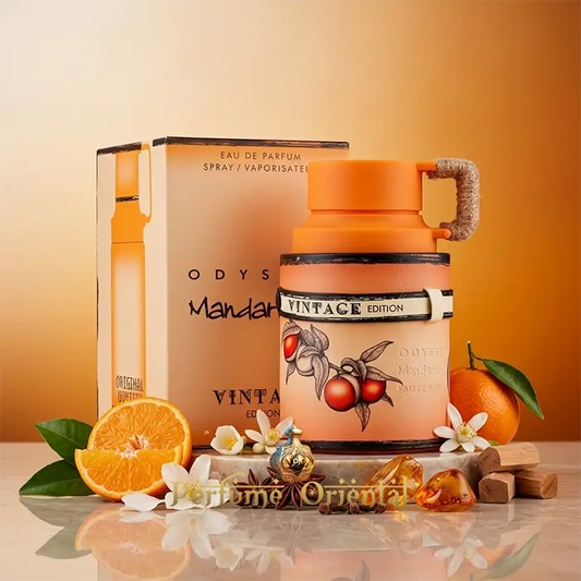 odyssey mandarin sky vintage edition armaf perfume arabe unisex 100ml con caja original fragancia citrica fresca elegante con mandarina y especias