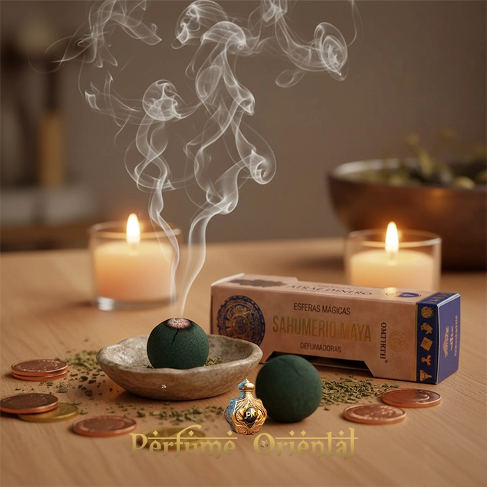 Esferas mágicas OMTIRTH para atraer dinero – Incienso ritual artesanal de resina y hierbas sagradas.