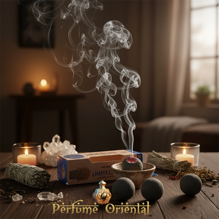 Esferas mágicas OMTIRTH Limpia Casas – Incienso ritual artesanal para protección y armonía espiritual.