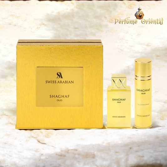Perfume SHAGHAF OUD 75ml + Body Spray Gift Set-Swiss Arabian