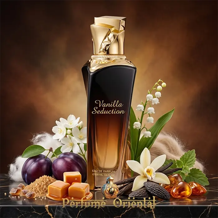 Vanilla Seduction Perfume Árabe Maison Asrar 100ml Fragancia Vainilla Pachuli Ámbar Y Almizcle