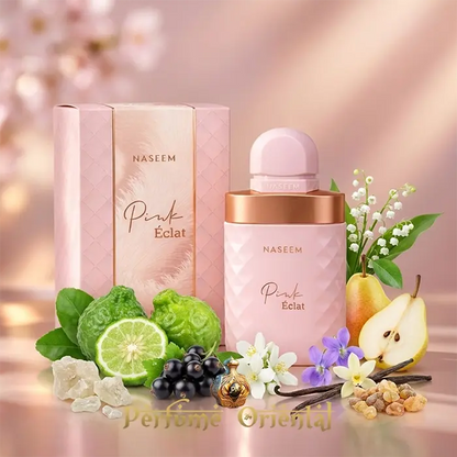 Pink Éclat Naseem 100ml perfume árabe sin alcohol con caja original fragancia floral frutal