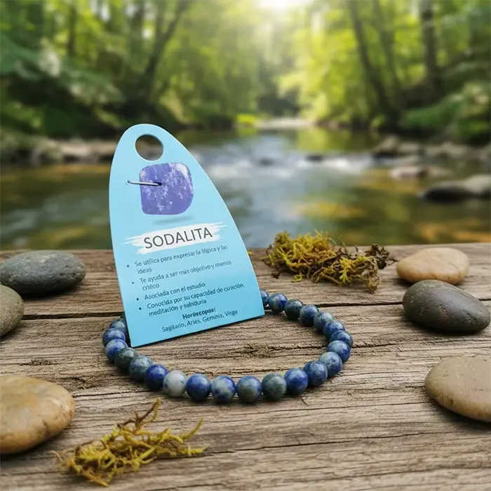 Pulsera Piedra Natural Sodalita – Claridad AURYSTONE