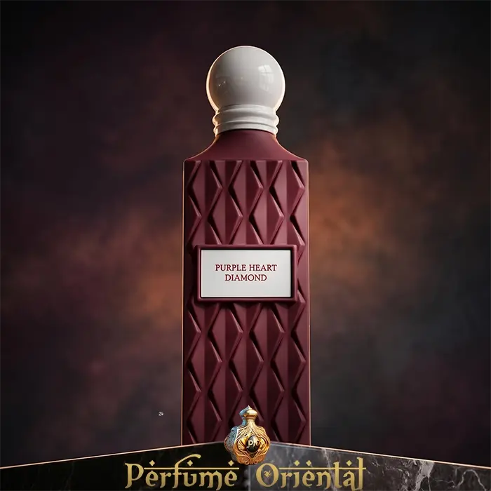 purple heart diamond ibrahim al qurashi perfume arabe unisex frasco morado elegante floral afrutado amaderado lujo